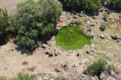 nuraghe and nuragic complex of sa domu beccia in uras in central Sardinia