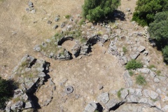 nuraghe and nuragic complex of sa domu beccia in uras in central Sardinia