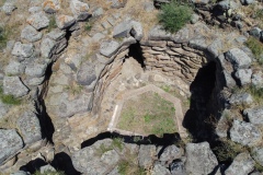 nuraghe and nuragic complex of sa domu beccia in uras in central Sardinia