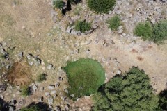 nuraghe and nuragic complex of sa domu beccia in uras in central Sardinia